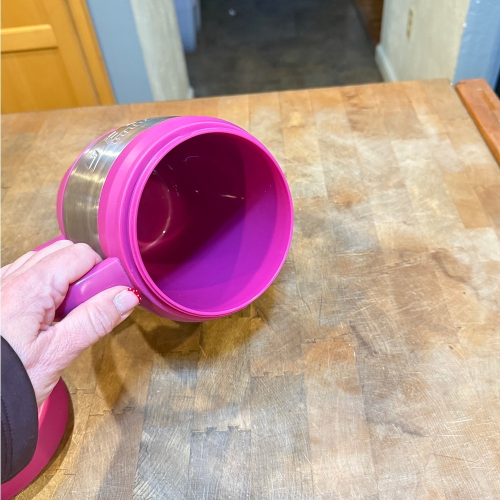 Bubba Keg Pink and Silver Travel Mug Stainless Steel Pink Plastic Huge Thermal - Picture 5 of 14